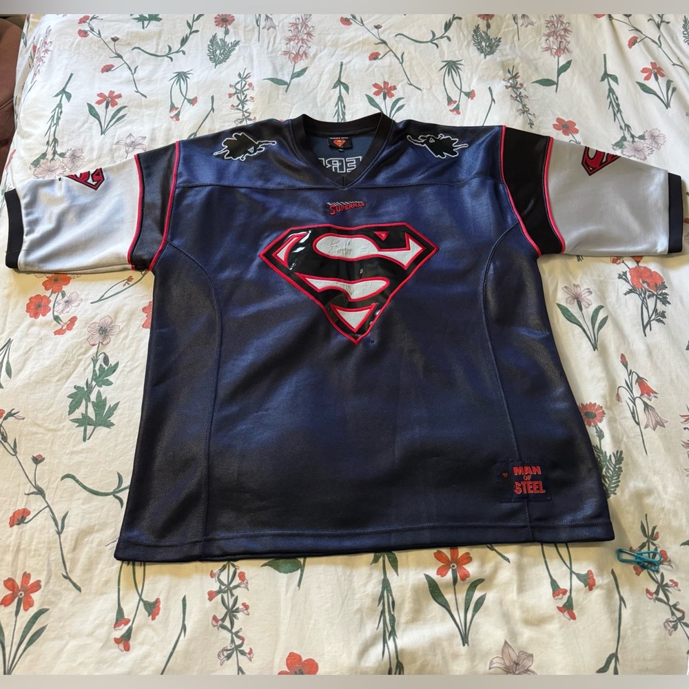 Warner Bros. Superman Black and Navy Jersey - Picture 3 of 13